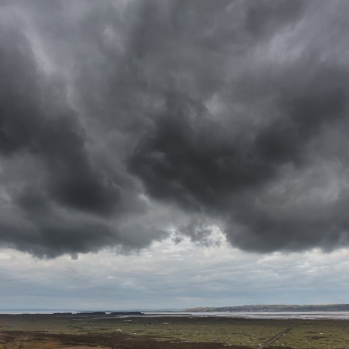 Whiteford Point from Weobley Castle, Gower, Glamorgan.