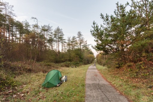 Camp, Pembrey Forest, Dyfed.
