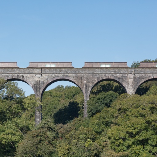 Porthkerry Viaduct and Aberthaw Coal Train, Glamorgan.
