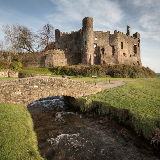 Laugharne Castle established in 1116, Dyfed.