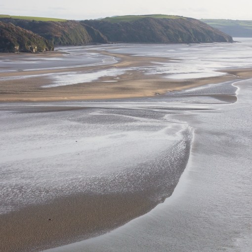 Wharley Point and the River Taf estuary, Laugharne, Dyfed.