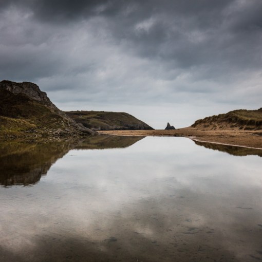 Church Rock and Broad Haven Beach, Dyfed.