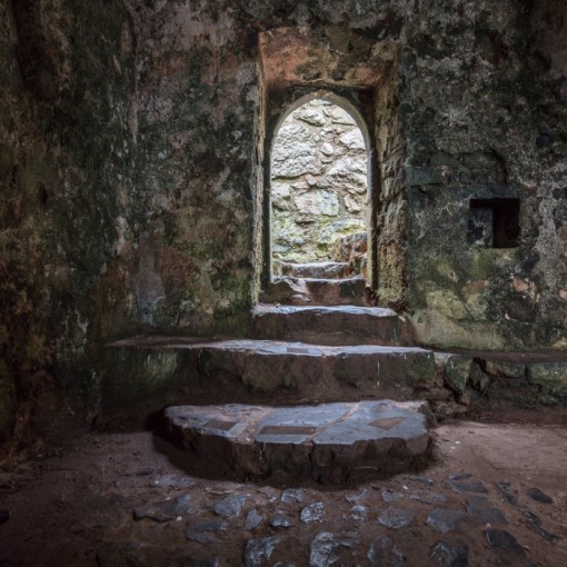 Entrance to St Govan’s Chapel, Dyfed.