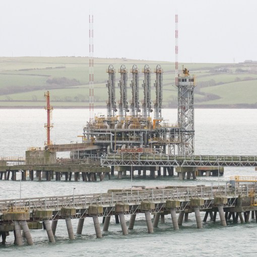 South Hook LNG terminal jetty, Milford Haven, Pembrokeshire.
