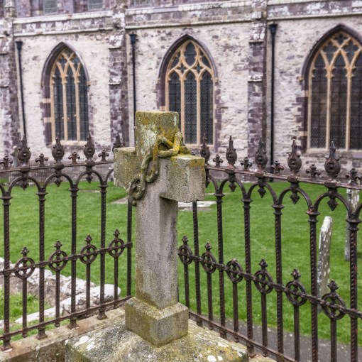 Tomb stone, St David’s Cathedral, Pembrokeshire.